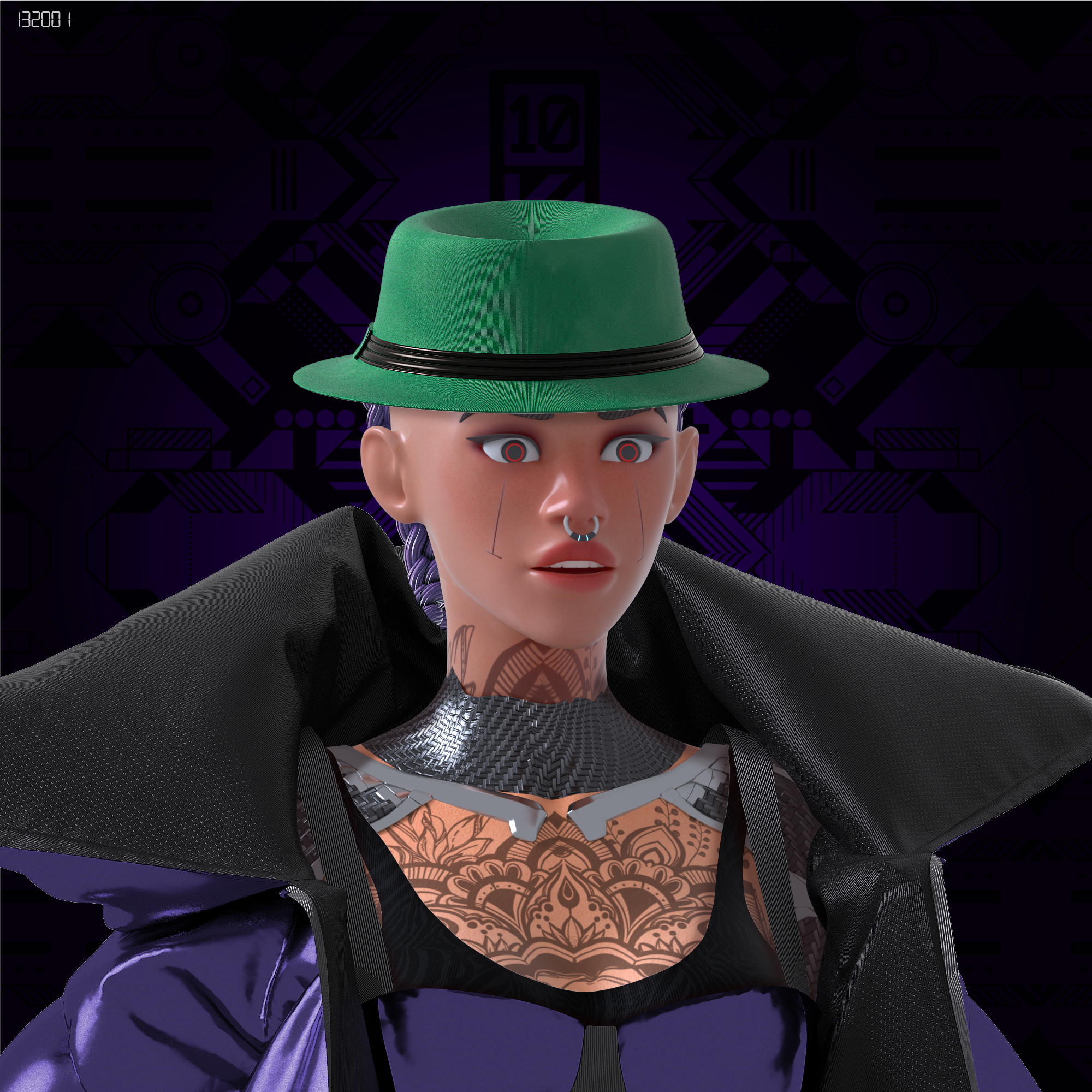 Avatar 10KA #001 — Identidad Digital (Edición Verde Femenina)