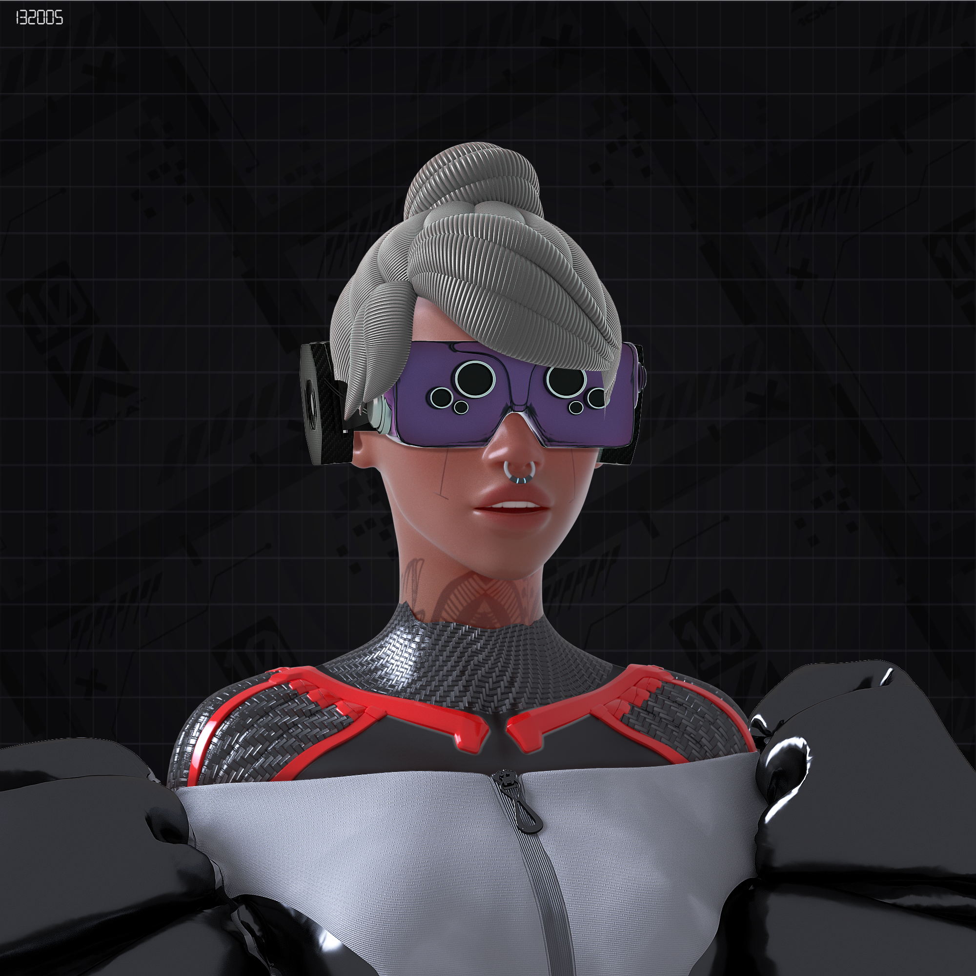 10KA Avatar #026  Digital Identity (Female Gray Edition)