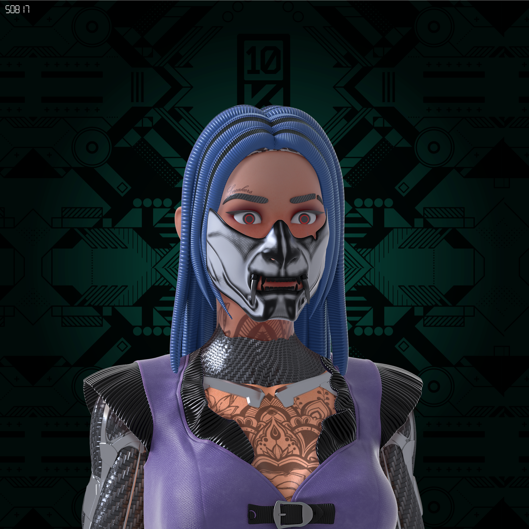 Avatar 10KA #001 — Identidad Digital (Edición Verde Femenina)