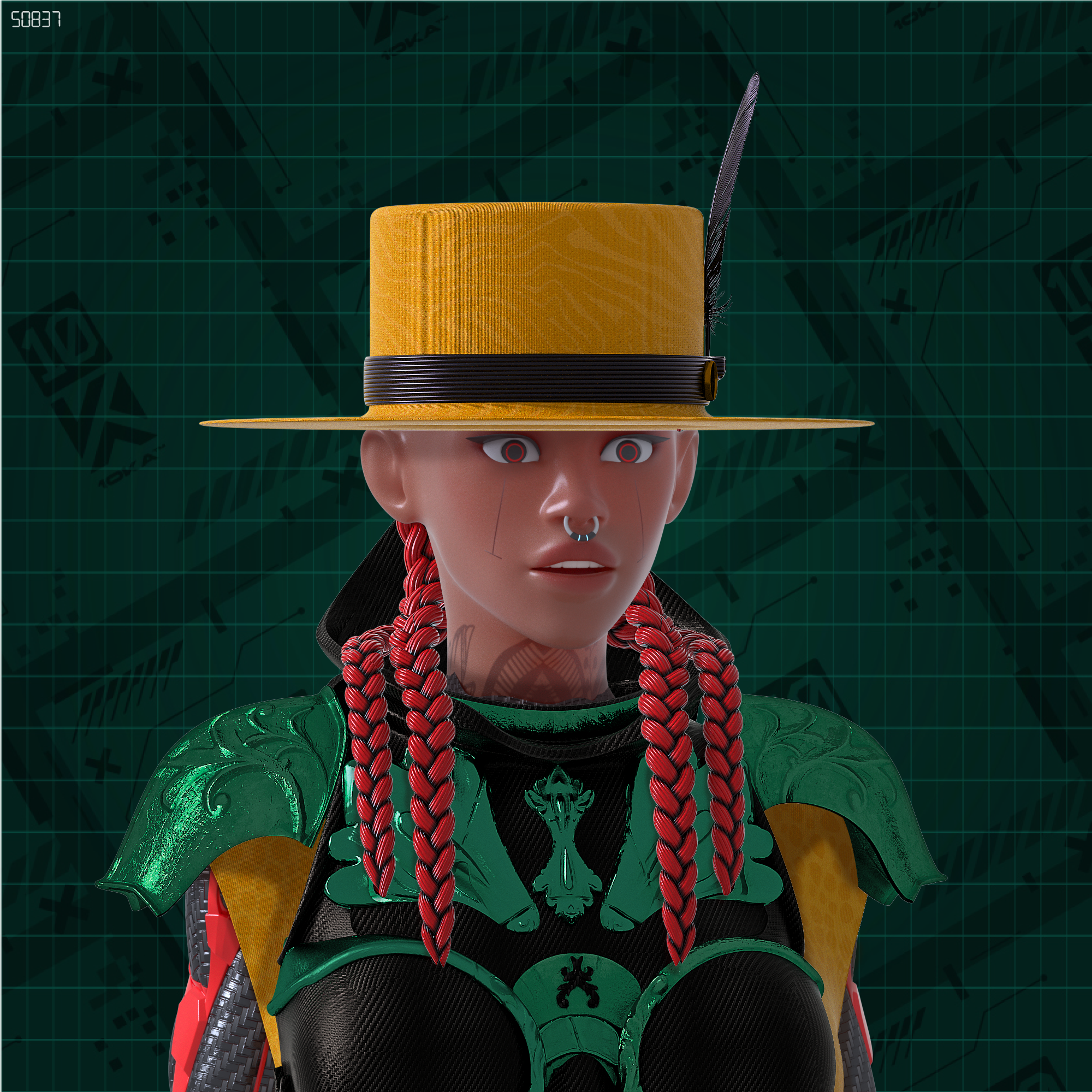 Avatar 10KA #001 — Identidad Digital (Edición Verde Femenina)