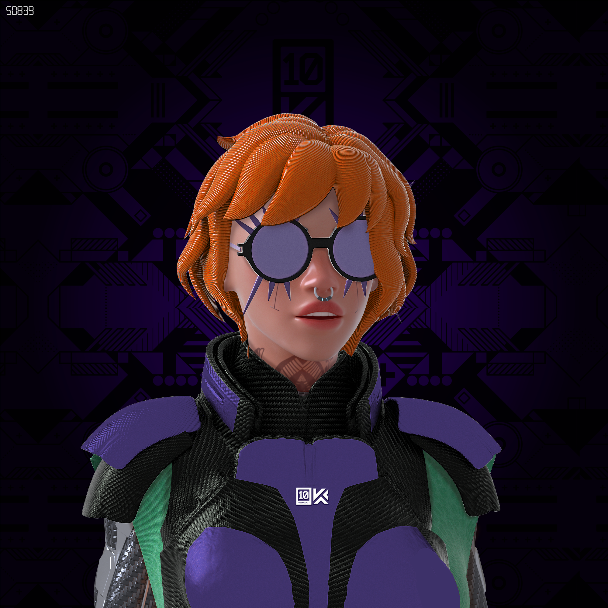 Avatar 10KA #001 — Identidad Digital (Edición Verde Femenina)