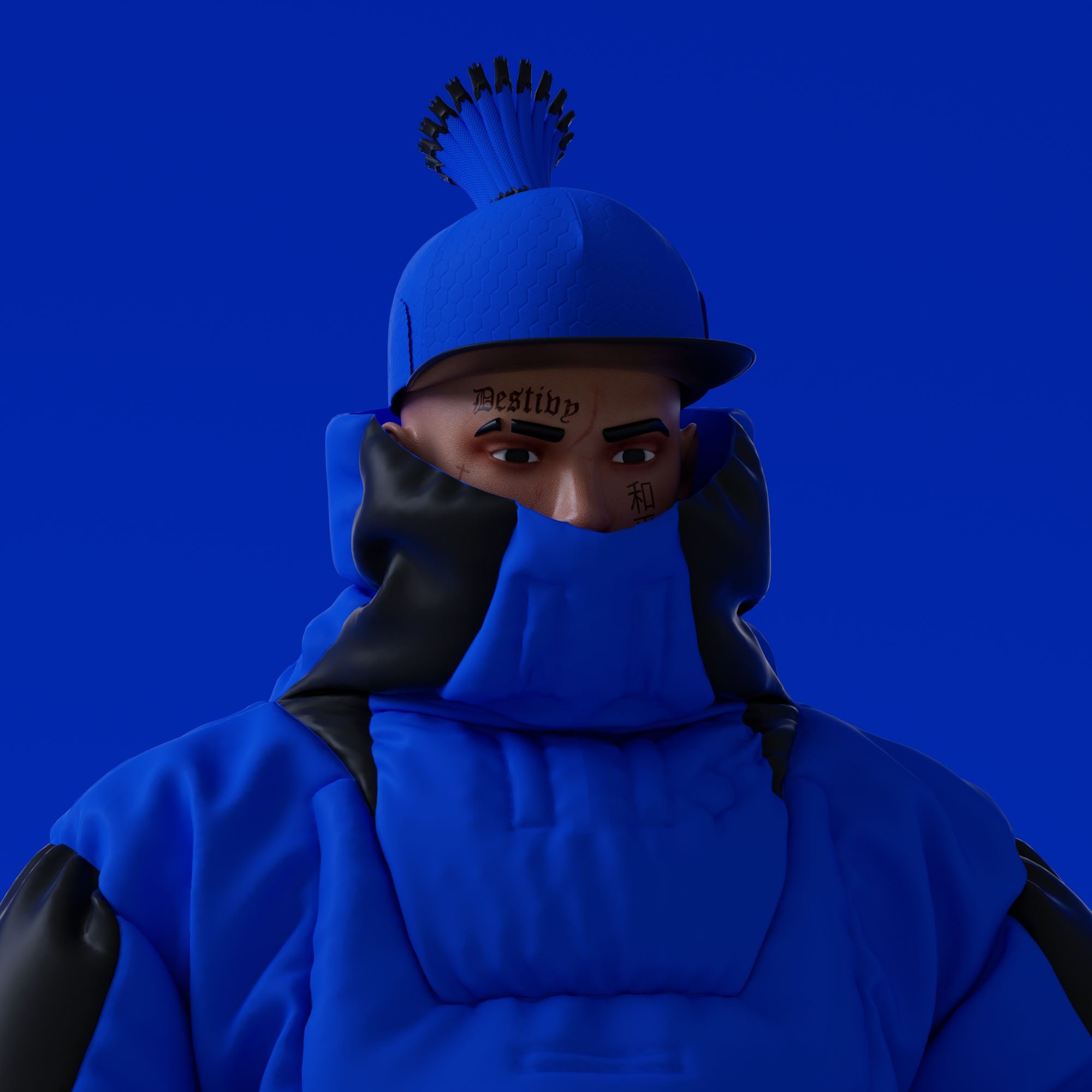 10KA Avatar #008 — Digital Identity (Blue Edition)