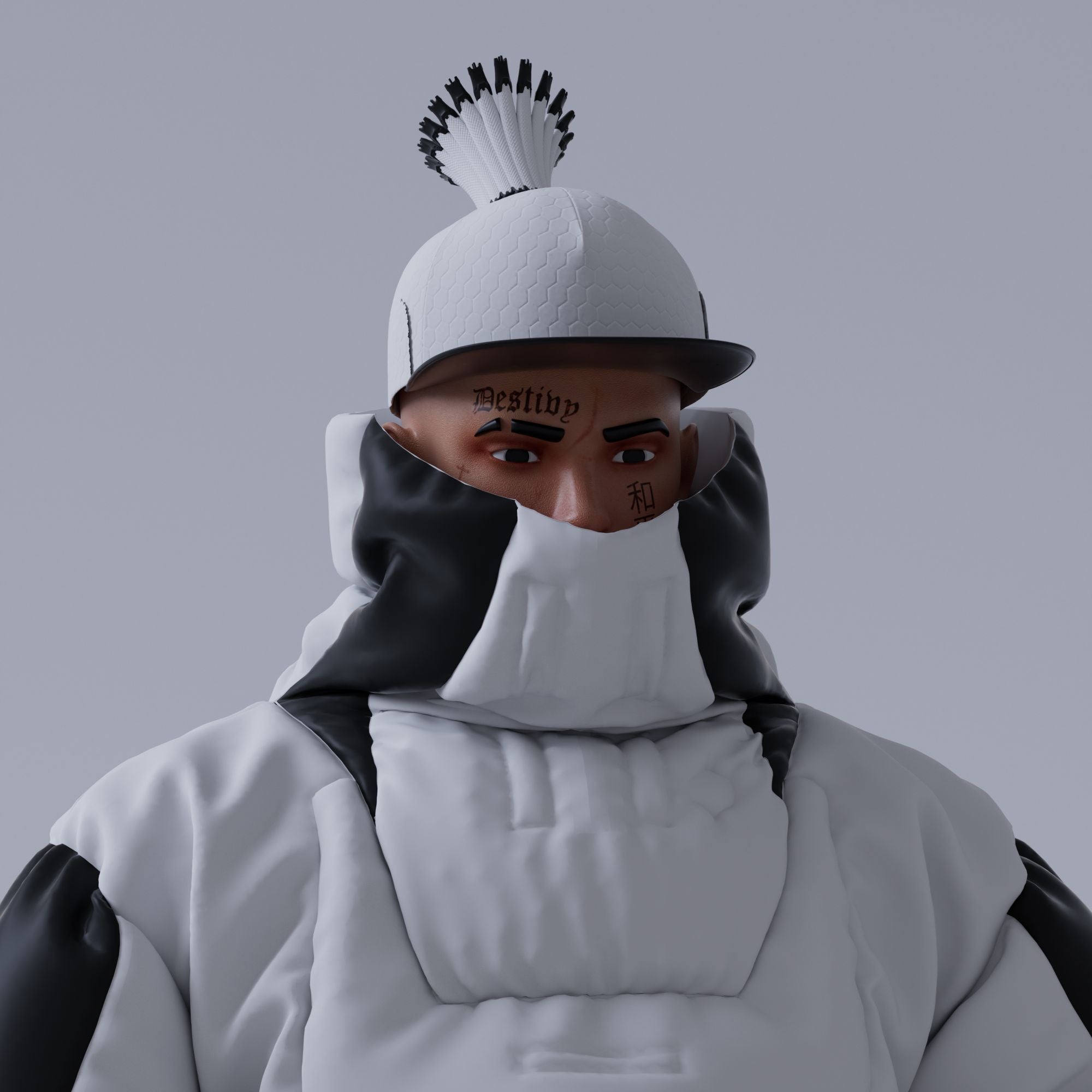 10KA Avatar #002 — Digital Identity (White Edition)