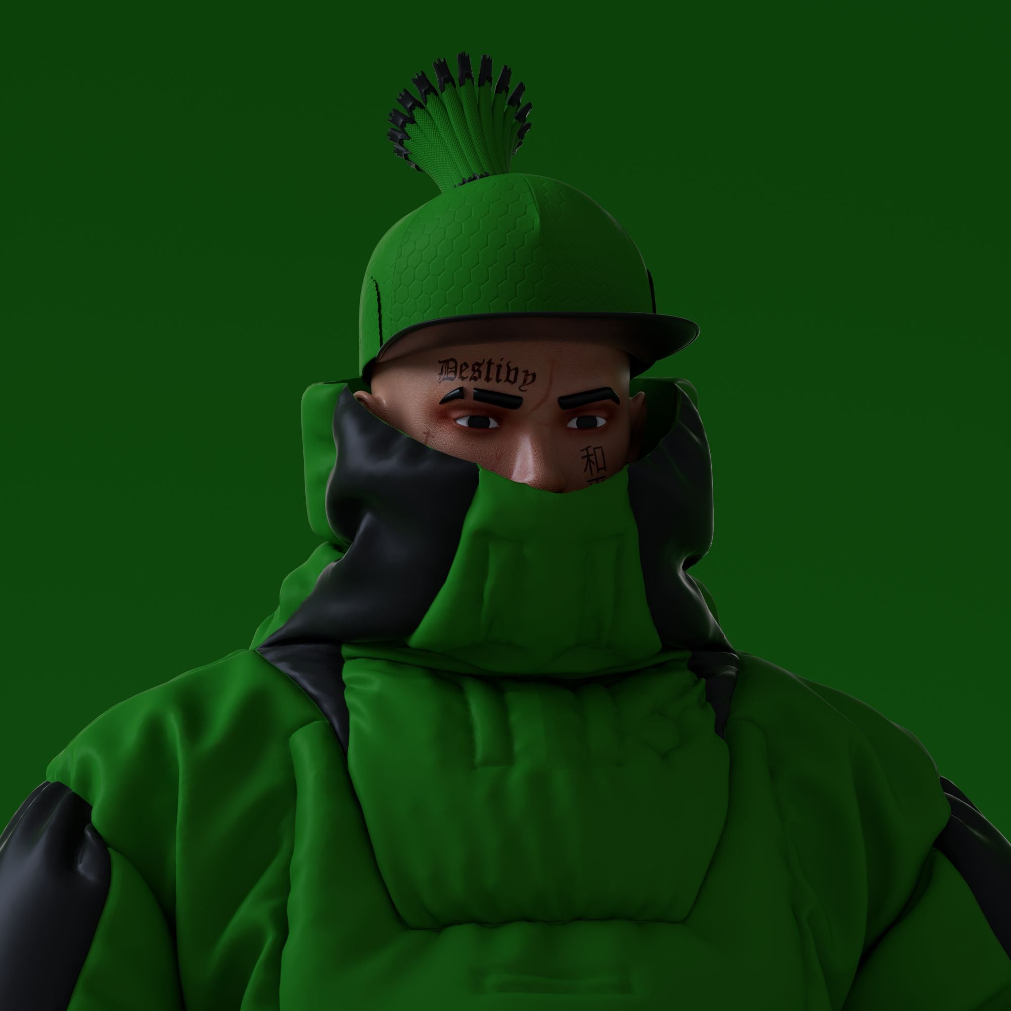 10KA Avatar #006 — Digital Identity (Green Edition)