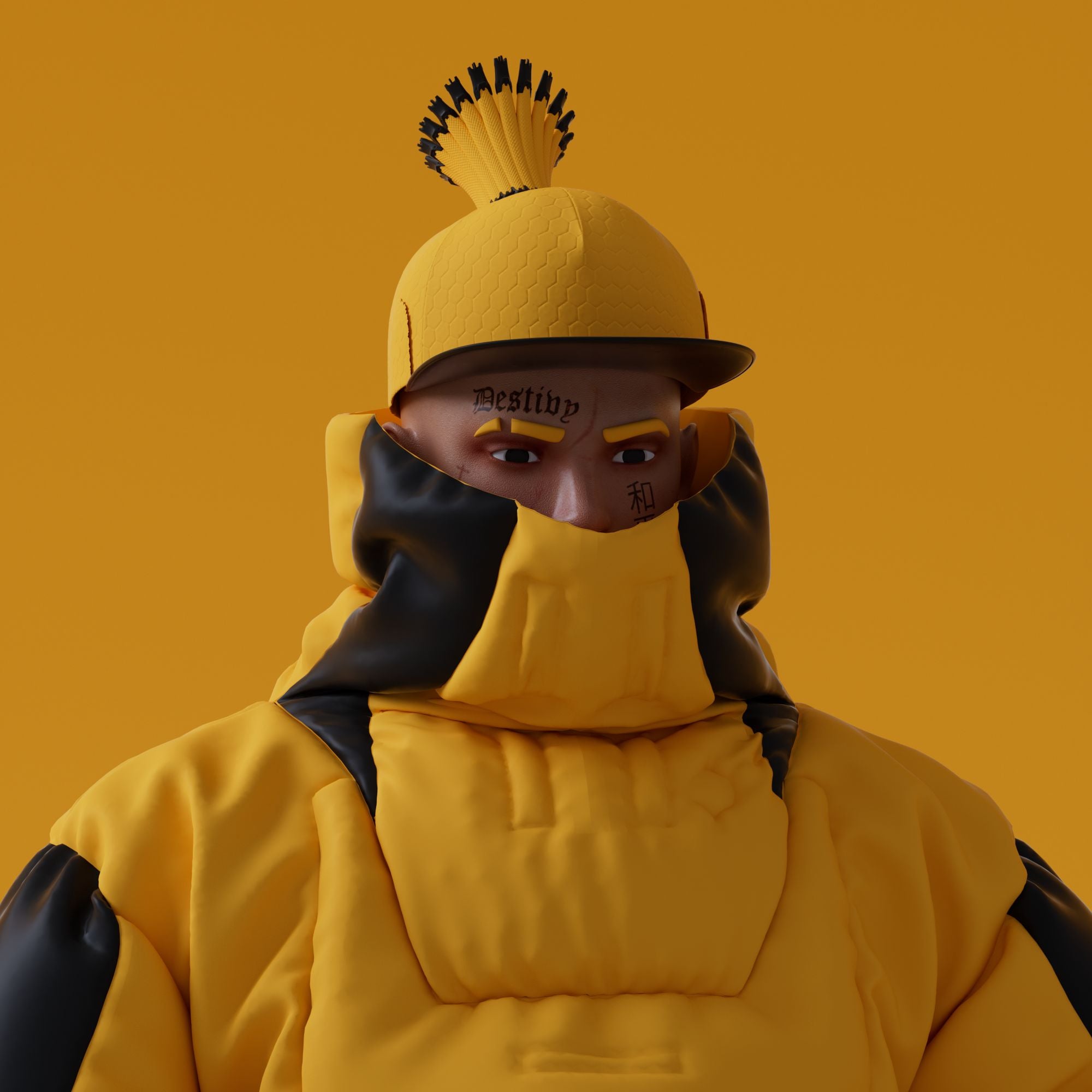 10KA Avatar #007 — Digital Identity (Yellow Edition)