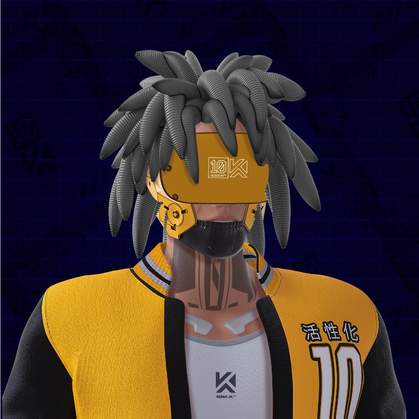 10KA Avatar #010 — Digital Identity (Yellow Cyborg Edition)