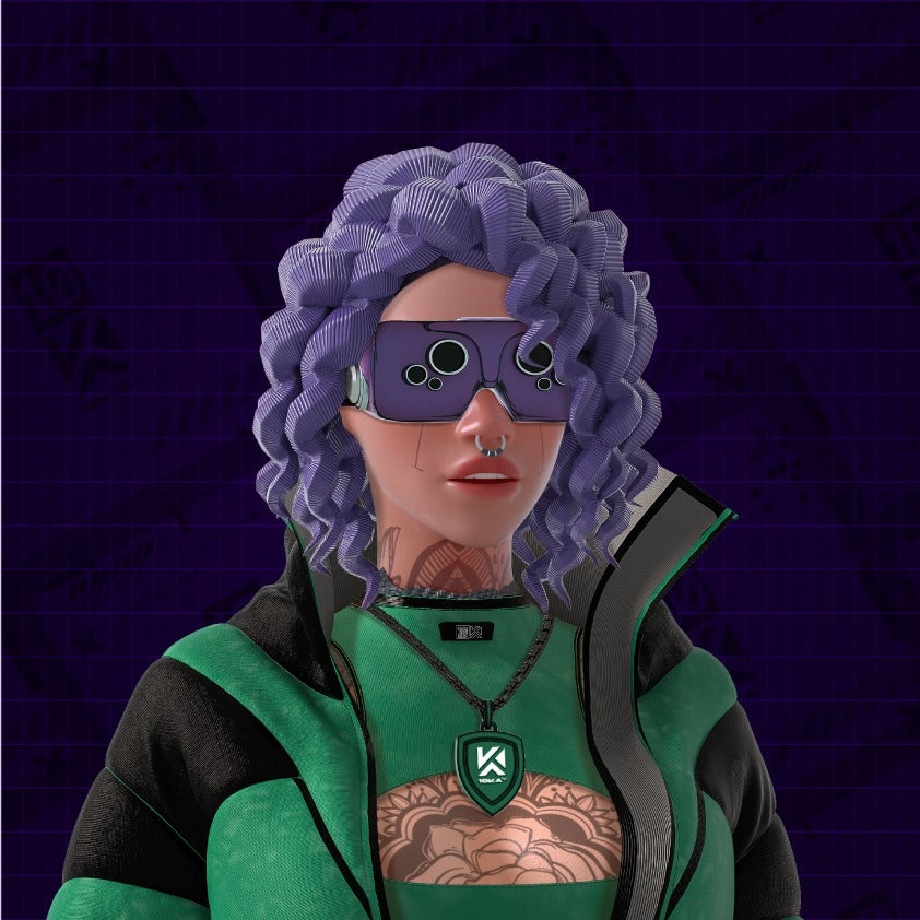 10KA Avatar #009 — Digital Identity (Purple Female Edition)