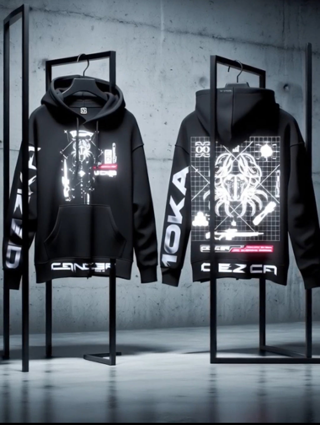 Short video showcasing the 10KA Zodiac Hoodie Cancer design and details