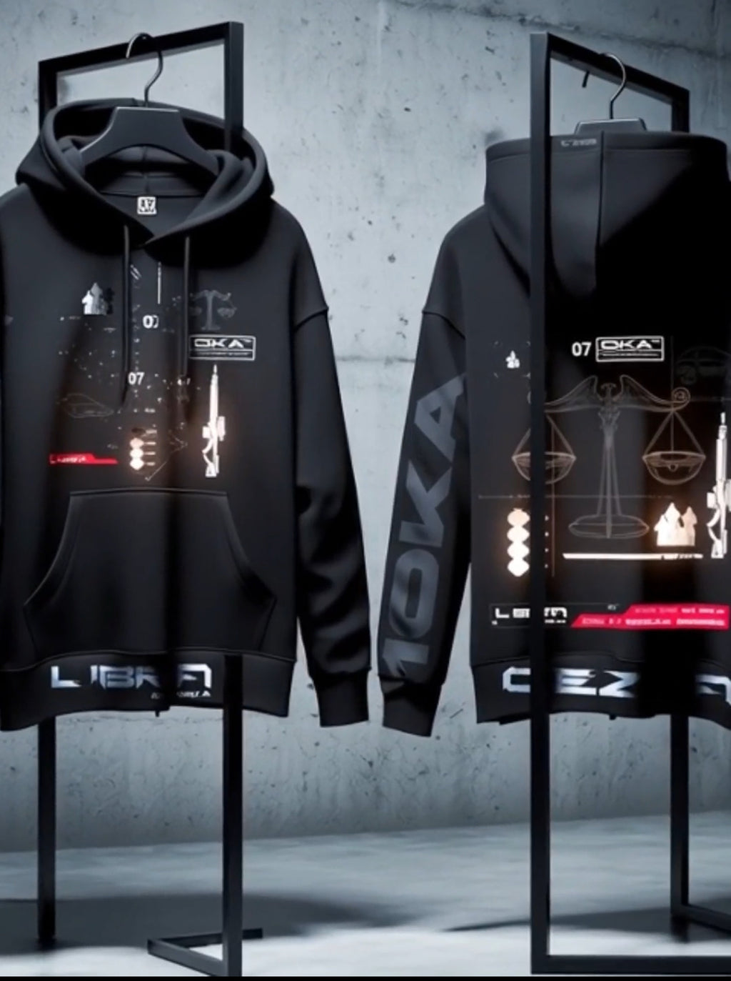 Video showcasing the Zodiac Hoodie Libra by 10KA, highlighting symmetrical design details, air symbolism, and refined Libra zodiac identity in motion.
